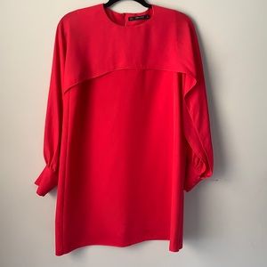 ZARA Basic Collection Red Short Dress, Size Medium